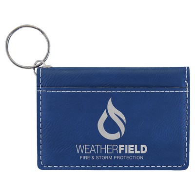 Leatherette Keychain ID Holder