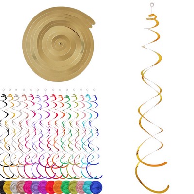 Set Of 6 Hanging Swirl Party Decorations.