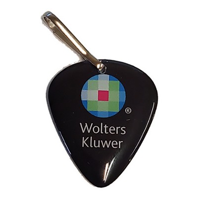 Novelty Guitar Pick Single Sided with Zipper Pull