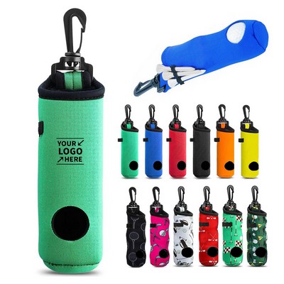 Portable Neoprene Golf Ball Pouch W/ Clip