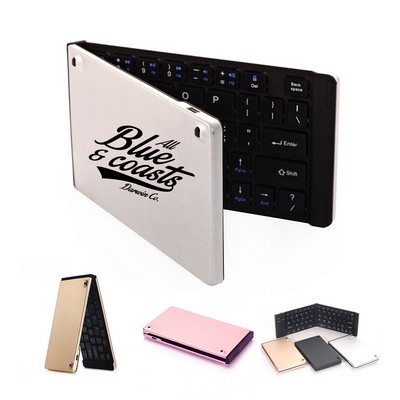 Portable Foldable Keyboard with Phone Holder