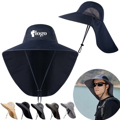Sun Hat for Men Women with Neck Flap