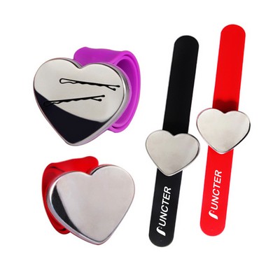 Silicone Wrist Strap W/ Heart Shaped Magnetic Bracelet