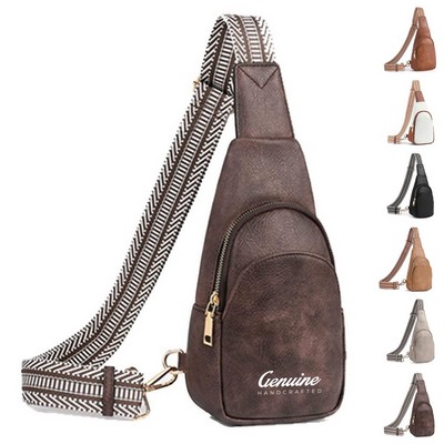 Vegan Leather Convertible Crossbody Bag