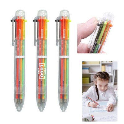 Multicolor Retractable Ballpoint Pen Set.