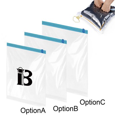 Travel No-Vacuum Portable Transparent Compression Bag