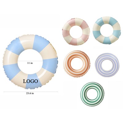 24" Vintage Stripe Thickened PVC Swimming Rings
