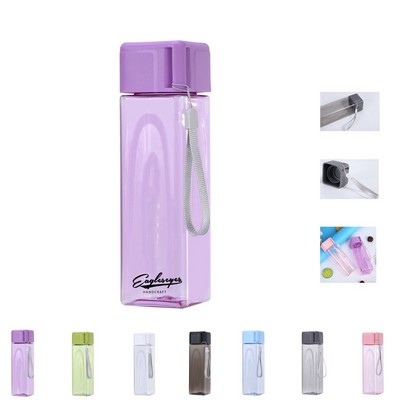 16 Oz Square Plastic Water Bottle