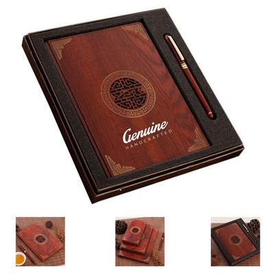 Bamboo Eco-Friendly Notebook with Pen