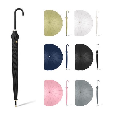 16 Rib Windproof Large Umbrella