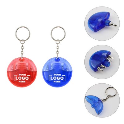 Portable Multi-Tool Keychain with Screwdriver.