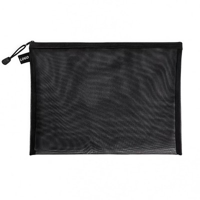 Mesh Transparent Pen Pouch Organizer A6