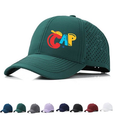 6-Panel Perforated Waterproof Breathable Lightweight Cap