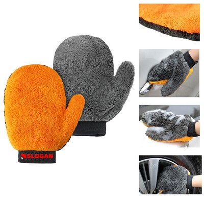 Polyester Double-Sided Car Wash Gloves