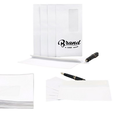 White Windowed Paper Envelope