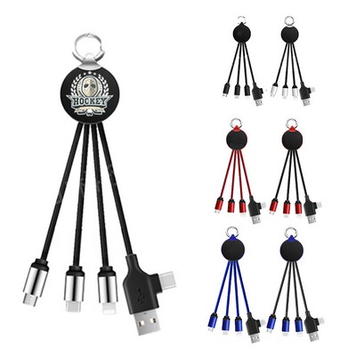 3-in-2 Portable Multi Charging Cable