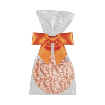 Iced Shortbread Cookie In Bow Bag - 3 in. Round