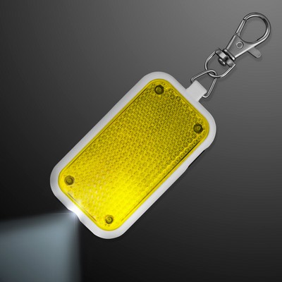 Clip-On Light Yellow Safety Blinkers, Keychain Flashlight - BLANK