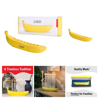 Ceramic Banana Candle Holder