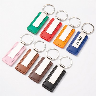 PU Leather Metal Keychain