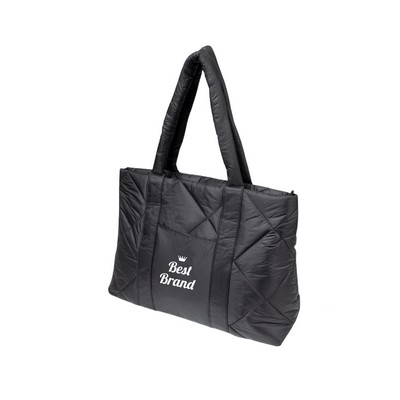 Elegant Quilted Puffer Tote