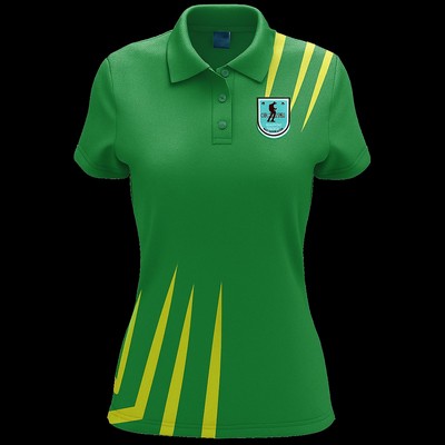 Short Sleeve Polo shirt Women's Sublimation Spandex