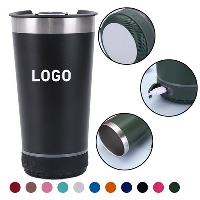 20Oz Stainless Steel Wireless Speaker Drinking Cup