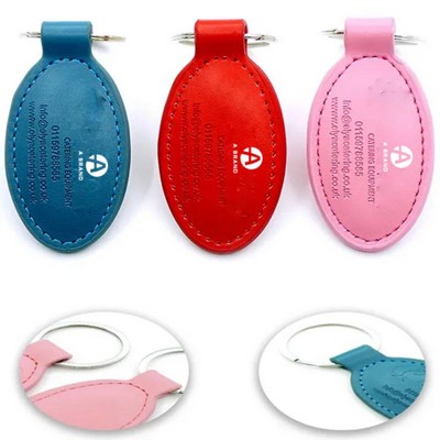 Handwriting Leather Hotel Keychain