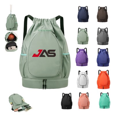 Sporty Drawstring Gym Backpack