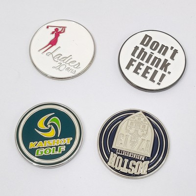 1" Custom Metal Golf Ball Marker