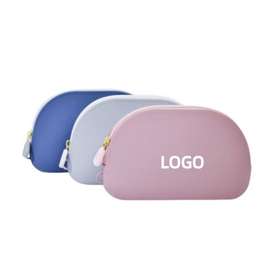 Travel-Ready Silicone Makeup Bag with Handle