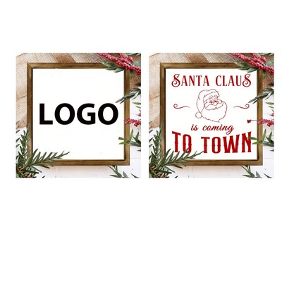 Wooden Christmas Photo Frame