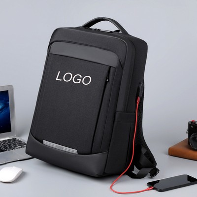 Oxford Business Backpack with USB-16.5"x11.8"x 5.9"