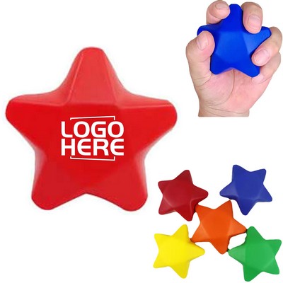 Colorful Soft Star-Shaped PU Stress Grip Ball