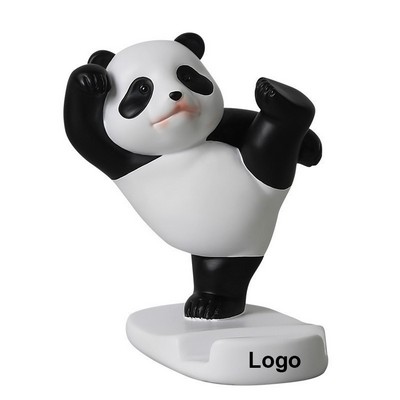 Panda-Shaped Resin Phone Stand
