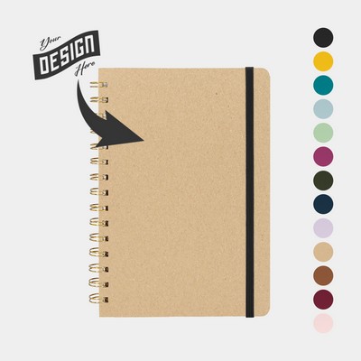 PAPERAGE® Spiral Hardcover Lined Journal Notebook with 160 Pages