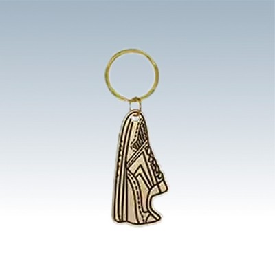 Brass Track Shoe Keychain