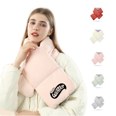 Plush Feather Silk Cotton Warm Scarf