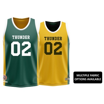 Unisex and Kids' Sublimation Reversible Basketball Jersey - Multiple Fabric