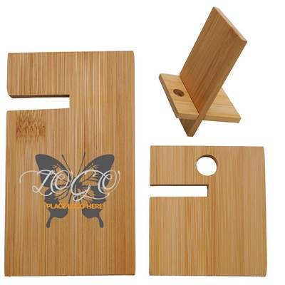 Bamboo Desktop Cell Phone Stand