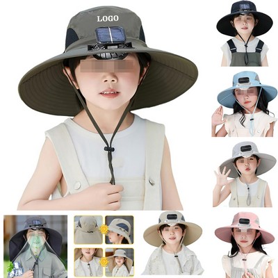 Kids Cooling Fan Hat