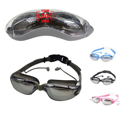 Crystal Clear HD Anti-Fog Swimming Goggles with Electroplating Finish
