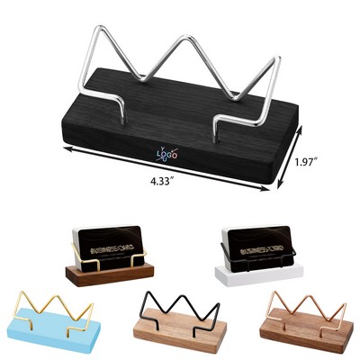 Wooden Business Card Display Stand