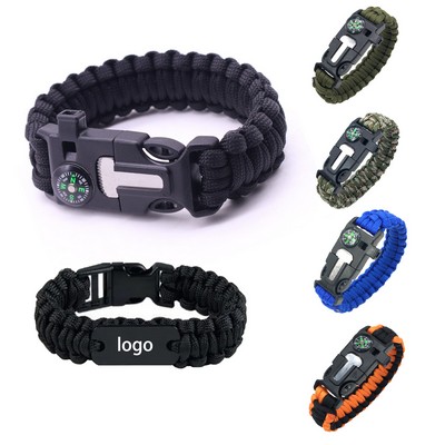 5-in-1 Life Saving Seven-core Paracord Braided Bracelet