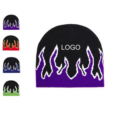 Flame Knit Beanie for Winter