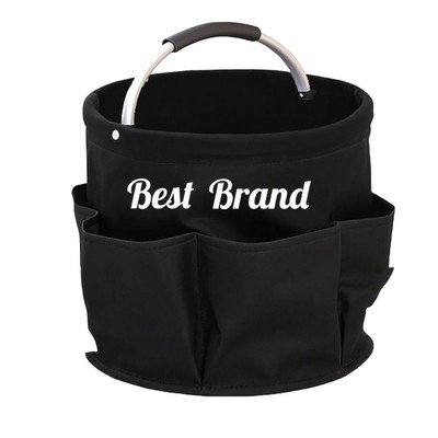Multi - Pocket Black Tool Bucket Organizer