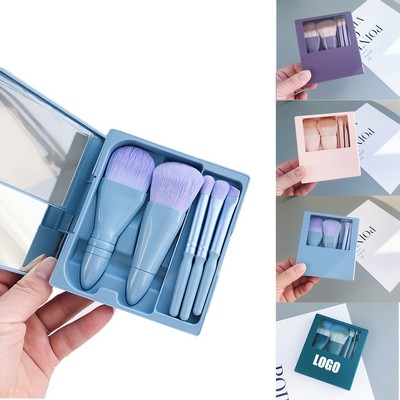 Travel Size Makeup Brushes Set With Case And Mirror