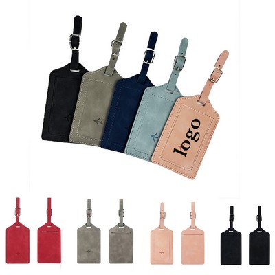 Retractable PU Leather Travel Tag