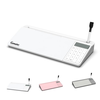 Desktop Glass Whiteboard with Calculator