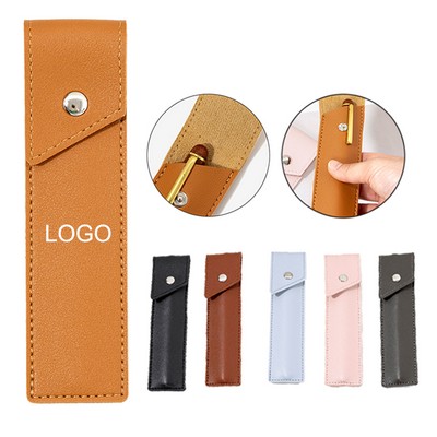 Leather Pen Case - Single Stylish PU Holder